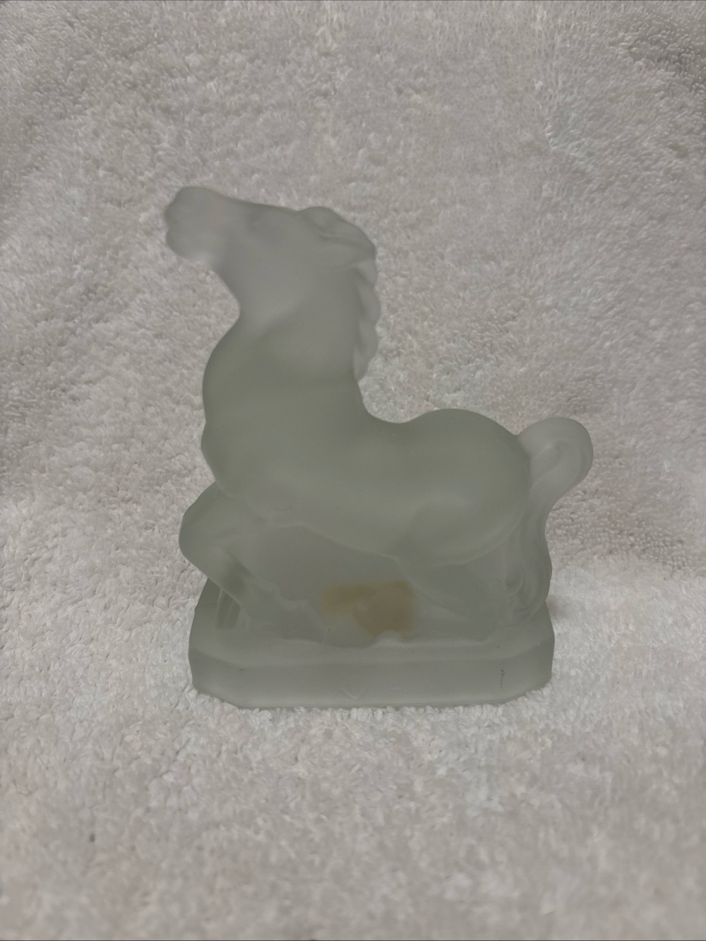1980 Vintage Boyd Glass Crystal Satin Joey Frosted Glass Figurine